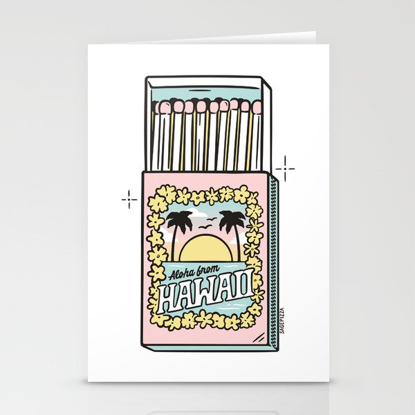 Hawaii Matchbox Stationery Card Gallery Image 1