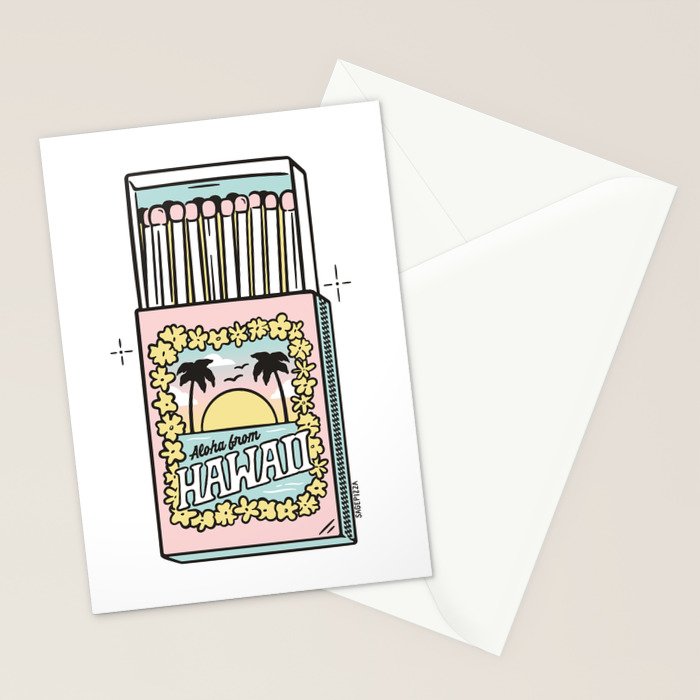 Hawaii Matchbox Stationery Card Gallery Image 2