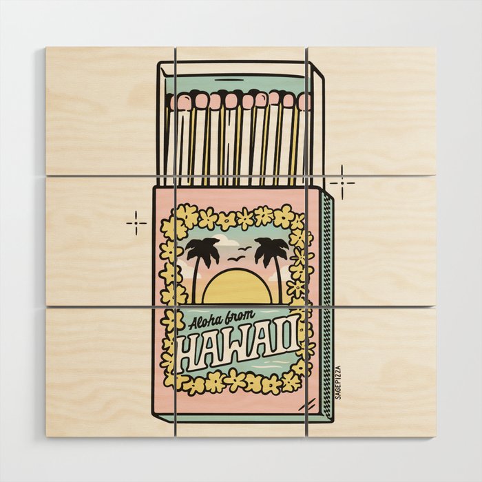 Hawaii Matchbox Wood Wall Art Gallery Image 1