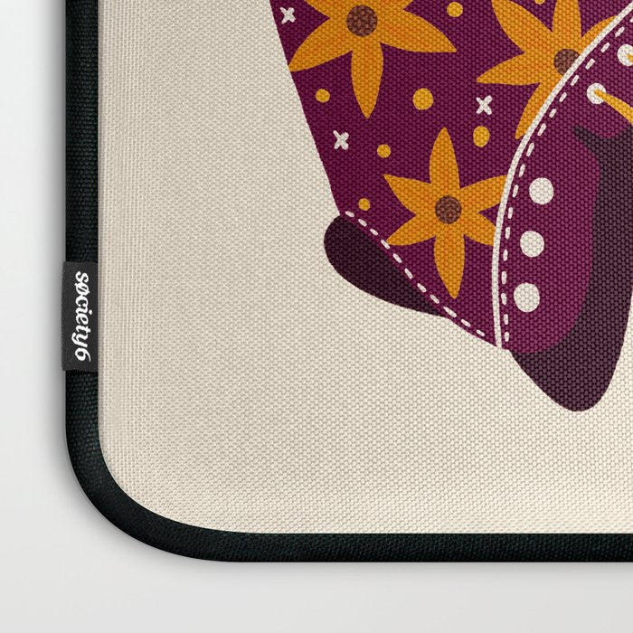 Retro Roller Skates - Fuchsia & Orange Laptop Sleeve Gallery Image 3