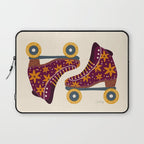 Retro Roller Skates - Fuchsia & Orange Laptop Sleeve Gallery Image 1