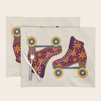 Retro Roller Skates - Fuchsia & Orange Placemat Gallery Image 1