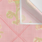 Provence Cottage Floral in Pink Linen  Wall Tapestry Gallery Image 3