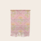 Provence Cottage Floral in Pink Linen  Wall Hanging Gallery Image 1