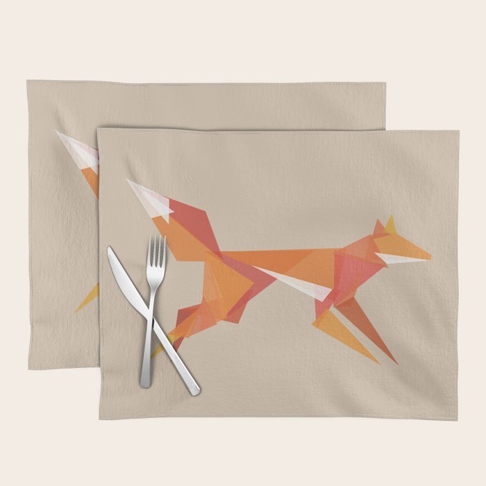 Fractal geometric fox Placemat Gallery Image 1