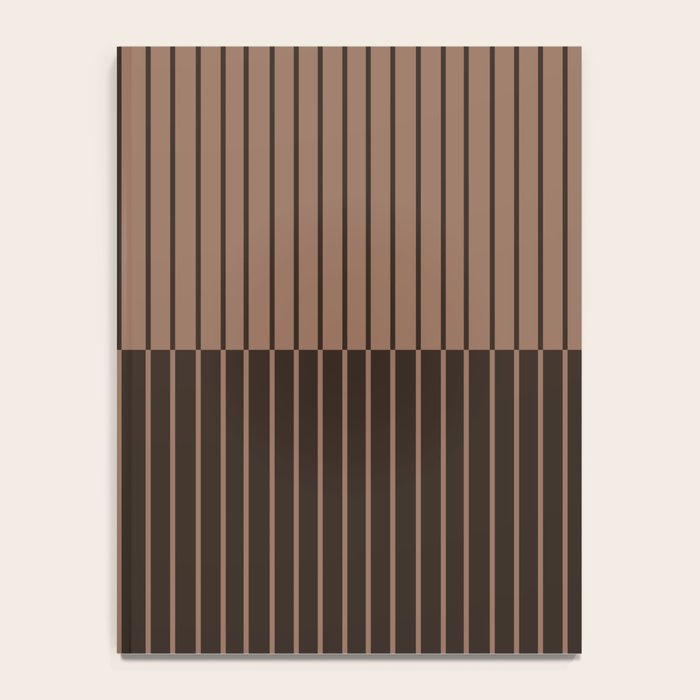 Color Block Lines XLI Dark Mocha Notebook Gallery Image 4