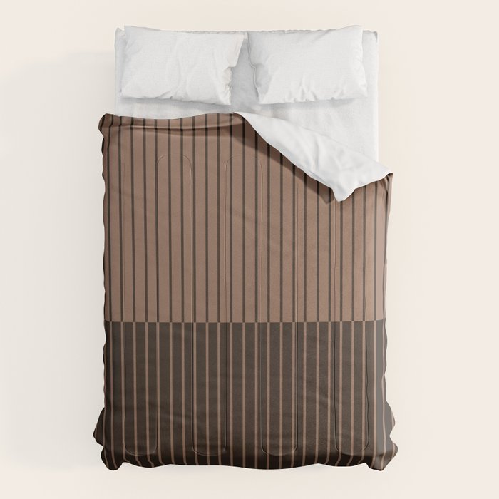 Color Block Lines XLI Dark Mocha Comforter Gallery Image 6