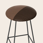 Color Block Lines XLI Dark Mocha Stool Gallery Image 2