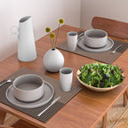 Color Block Lines XLI Dark Mocha Placemat Gallery Image 2