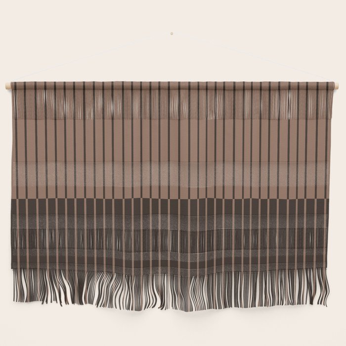 Color Block Lines XLI Dark Mocha Wall Hanging Gallery Image 1