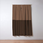 Color Block Lines XLI Dark Mocha Window Curtain Gallery Image 3