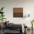Color Block Lines XLI Dark Mocha Wood Wall Art Gallery Image 2