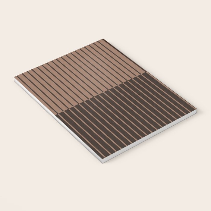 Color Block Lines XLI Dark Mocha Notebook Gallery Image 3
