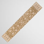 Antique Indian Savonnerie Caramel Beige Table Runner Gallery Image 3