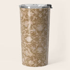 Antique Indian Savonnerie Caramel Beige Travel Mug Gallery Image 2