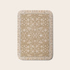 Antique Indian Savonnerie Caramel Beige Bath Mat Gallery Image 1