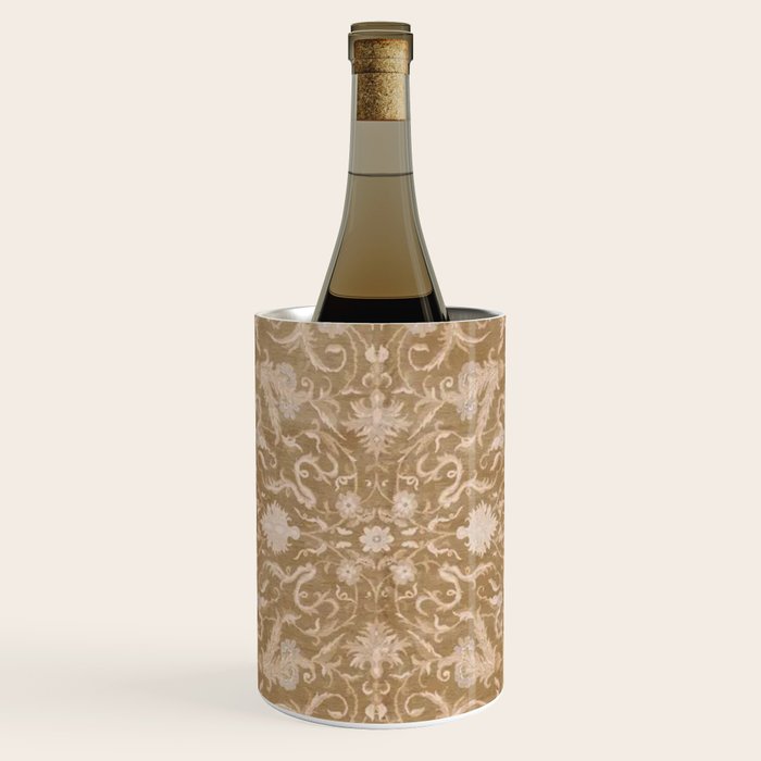 Antique Indian Savonnerie Caramel Beige Wine Chiller Gallery Image 1