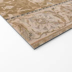 Antique Indian Savonnerie Caramel Beige Welcome Mat Gallery Image 2