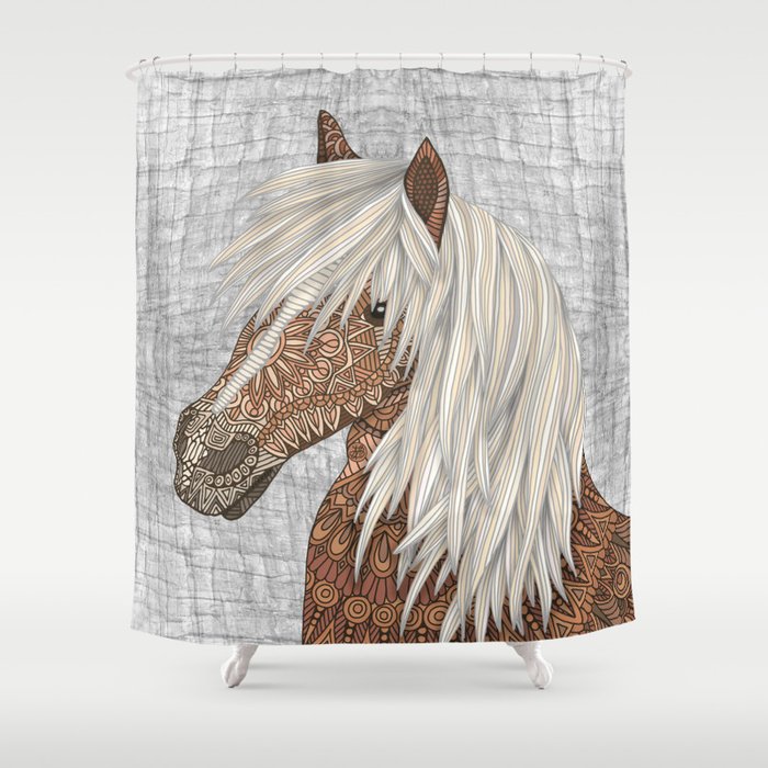 Haflinger Horse Shower Curtain Gallery Image 1