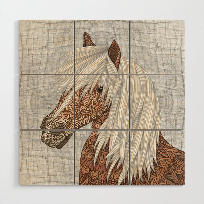 Haflinger Horse Wood Wall Art Gallery Image 1