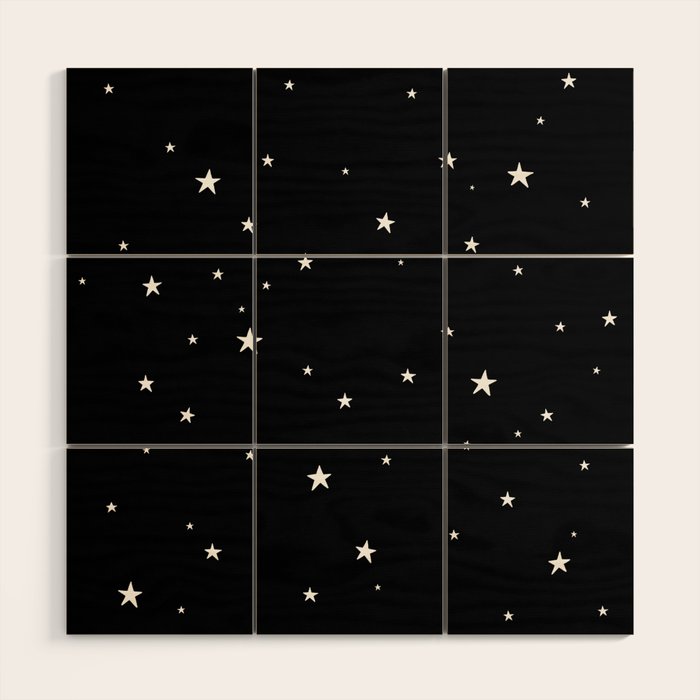 Tiny Stars Dark Wood Wall Art Gallery Image 1