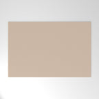 Warm Blush Sand Beige Solid Color Welcome Mat Gallery Image 1