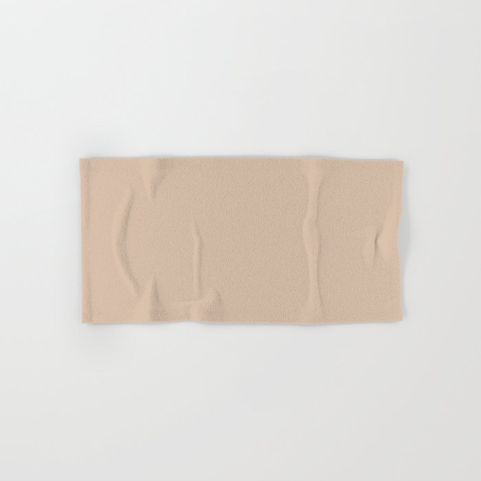 Warm Blush Sand Beige Solid Color Bath Towel Gallery Image 1