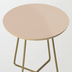 Warm Blush Sand Beige Solid Color Side Table Gallery Image 2