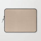 Warm Blush Sand Beige Solid Color Laptop Sleeve Gallery Image 1