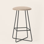 Warm Blush Sand Beige Solid Color Stool Gallery Image 1