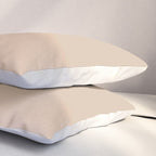 Warm Blush Sand Beige Solid Color Pillow Sham Gallery Image 3
