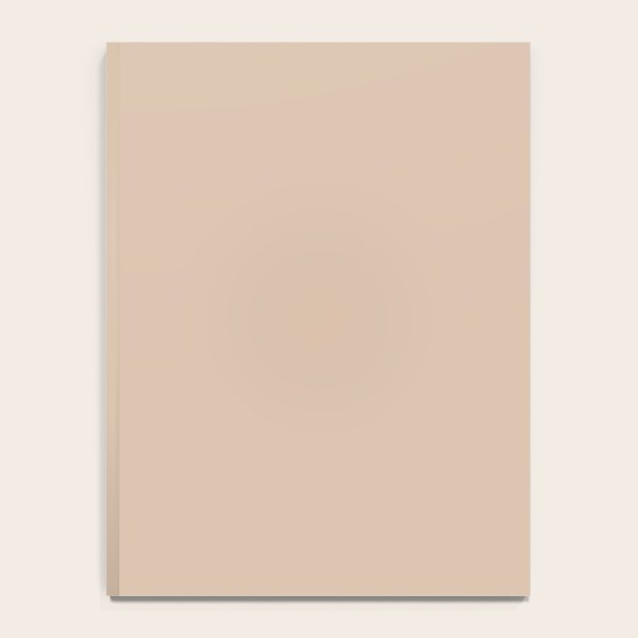 Warm Blush Sand Beige Solid Color Notebook Gallery Image 4