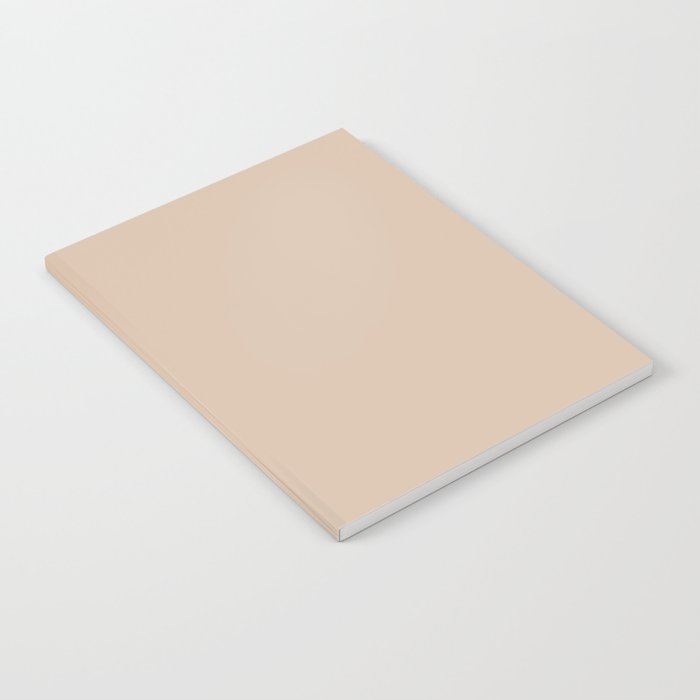 Warm Blush Sand Beige Solid Color Notebook Gallery Image 2