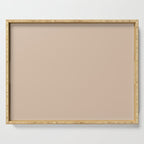 Warm Blush Sand Beige Solid Color Serving Tray Gallery Image 1