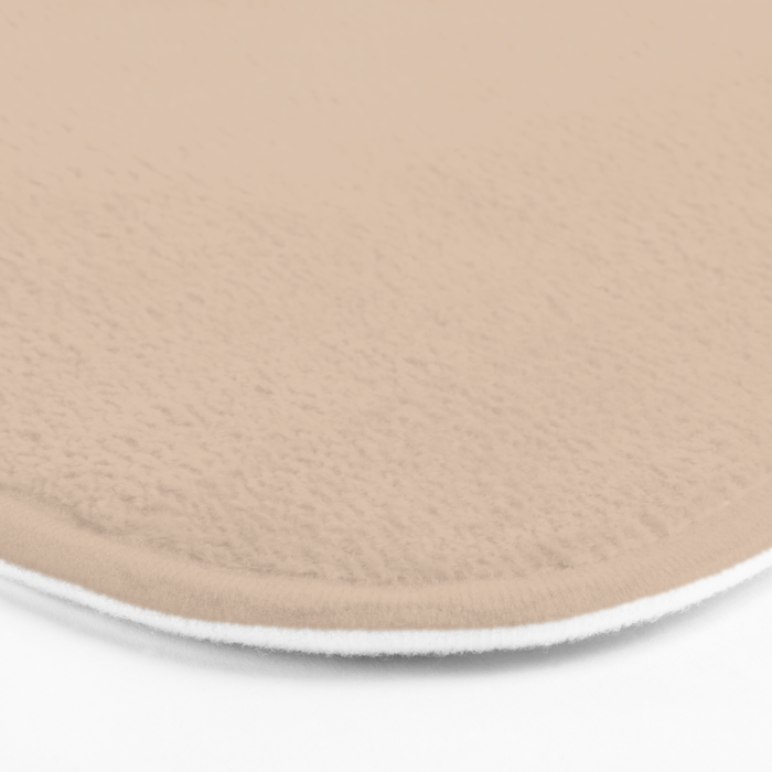 Warm Blush Sand Beige Solid Color Bath Mat Gallery Image 3