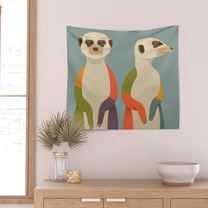 Meerkats Wall Tapestry Gallery Image 2