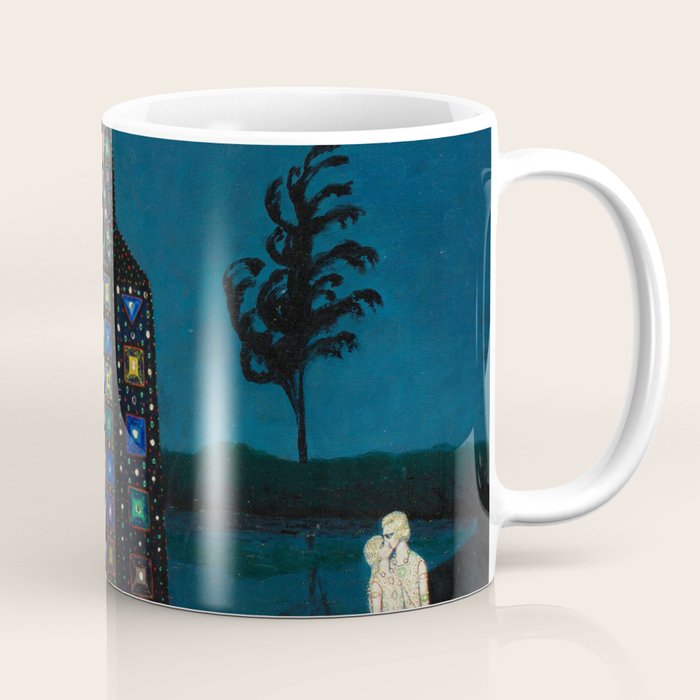 'Confirmation of Love,' Magical Realism Portrait Painting by BolesÅaw Biegas Coffee Mug Gallery Image 1