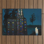 'Confirmation of Love,' Magical Realism Portrait Painting by BolesÅaw Biegas Outdoor Rug Gallery Image 1