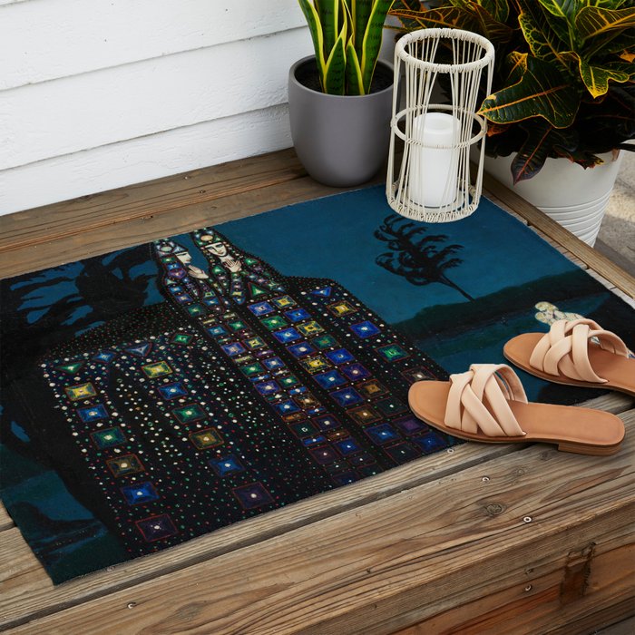'Confirmation of Love,' Magical Realism Portrait Painting by BolesÅaw Biegas Outdoor Rug Gallery Image 2
