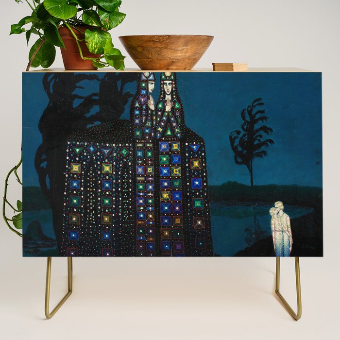 'Confirmation of Love,' Magical Realism Portrait Painting by BolesÅaw Biegas Credenza Gallery Image 1