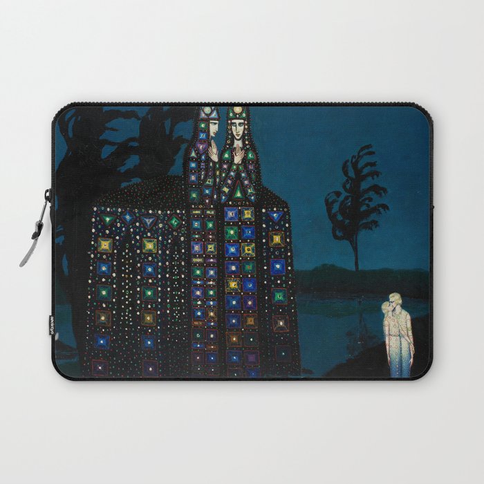 'Confirmation of Love,' Magical Realism Portrait Painting by BolesÅaw Biegas Laptop Sleeve