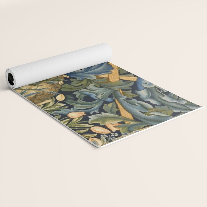 William Morris Forest Rabbit , Morris Floral Yoga Mat Gallery Image 2