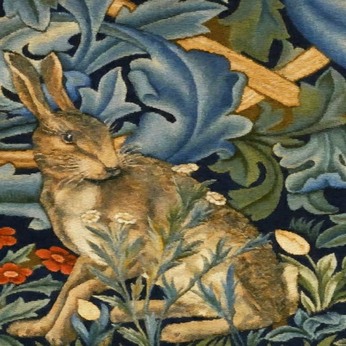 William Morris Forest Rabbit , Morris Floral Coffee Mug Gallery Image 2