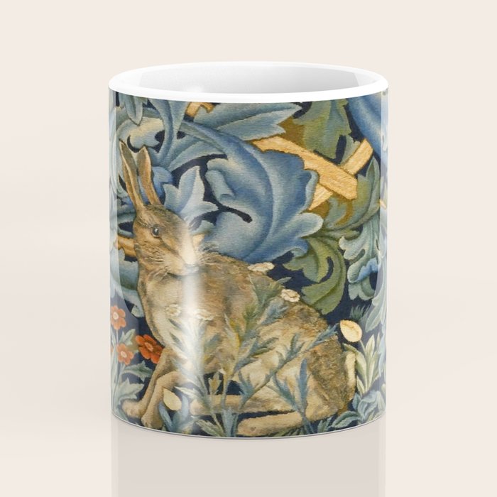 William Morris Forest Rabbit , Morris Floral Coffee Mug Gallery Image 4