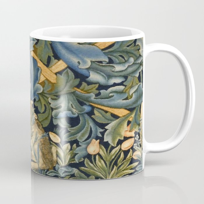 William Morris Forest Rabbit , Morris Floral Coffee Mug Gallery Image 1