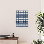 Ornate Blue and White Shibori Poster Gallery Image 2