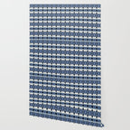 Ornate Blue and White Shibori Wallpaper Gallery Image 2