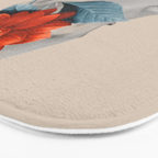 Minimal Collage Floral Portrait Bath Mat Gallery Image 3