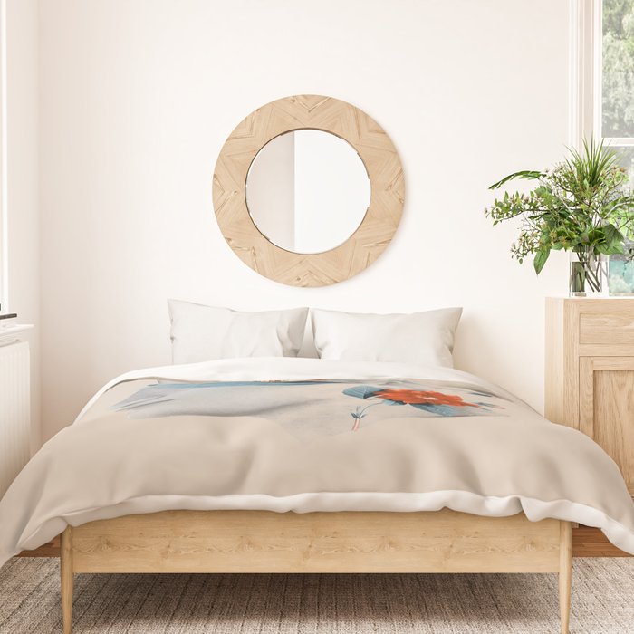 Minimal Collage Floral Portrait Duvet Cover Gallery Image 3