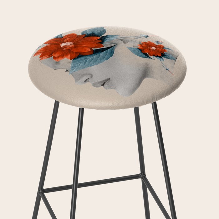 Minimal Collage Floral Portrait Stool Gallery Image 2